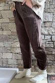 Nuk Stretch Velour Tapered Pant Chocolate
